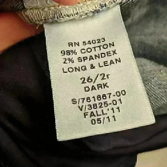 GAP Dark Wash Long & Lean Full Panel Mat. Jeans - Picture 5 of 5